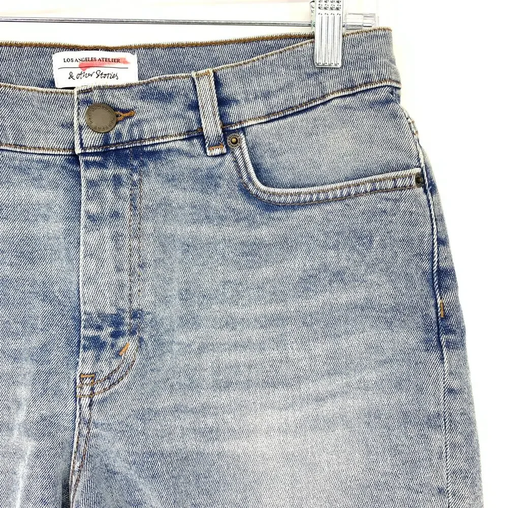 & Other Stories Shorts Women's Size 27 Cotton Denim Jean Medium Wash Blue